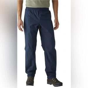 MEC Sz XXL 100% Nylon Reflective  Strips Drawstring Articulated Knees Rain Pants